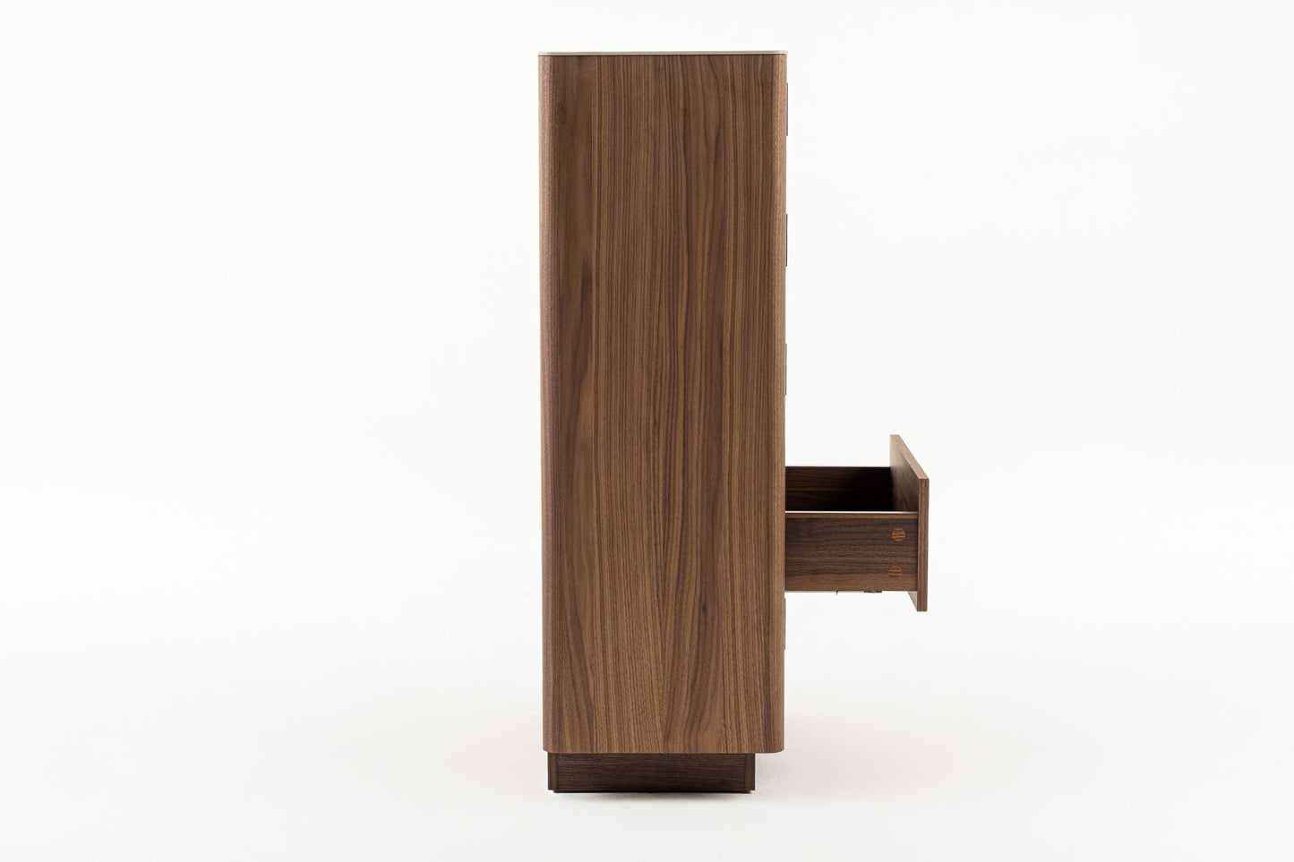 Modrest Chelton- Contemporary Walnut and White Ceramic Chest