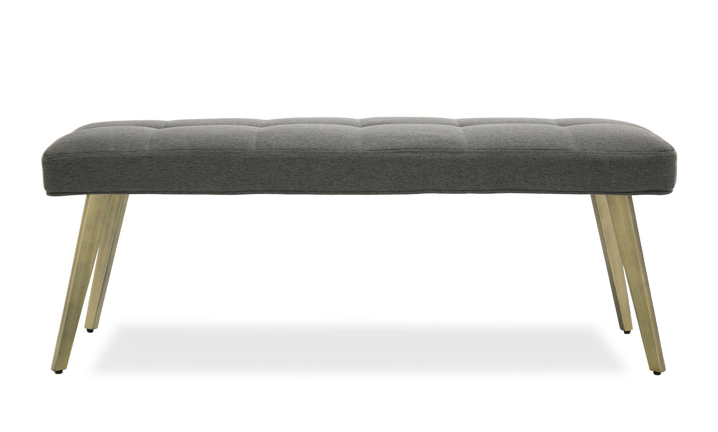 Modrest Cici Contemporary Grey and Antique Brass Bench