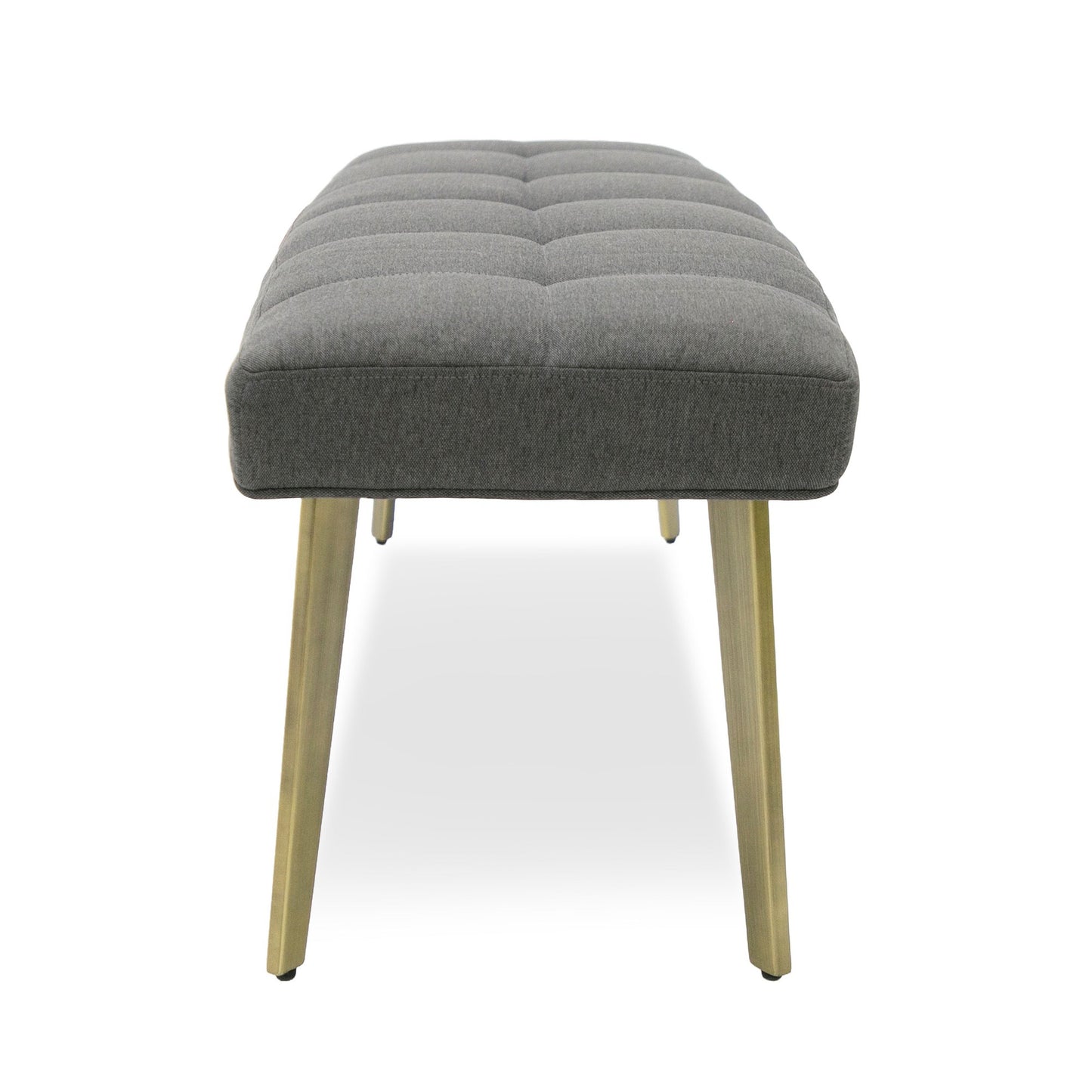 Modrest Cici Contemporary Grey and Antique Brass Bench