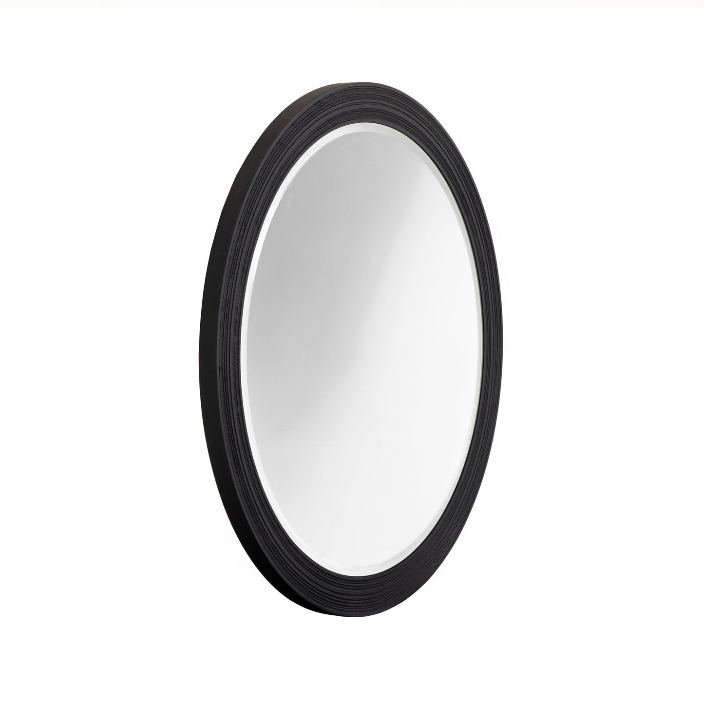 Lamod Cirque Modern Black Ash Round Mirror