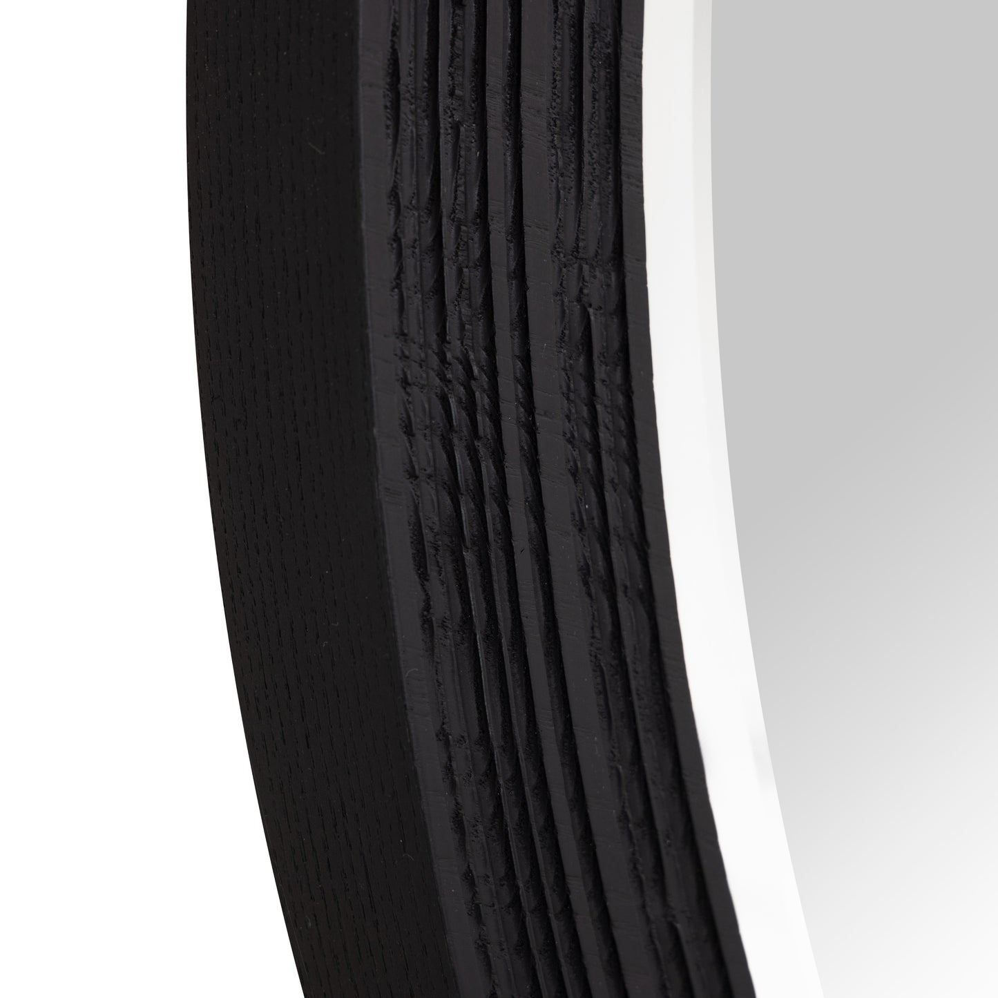 Lamod Cirque Modern Black Ash Round Mirror