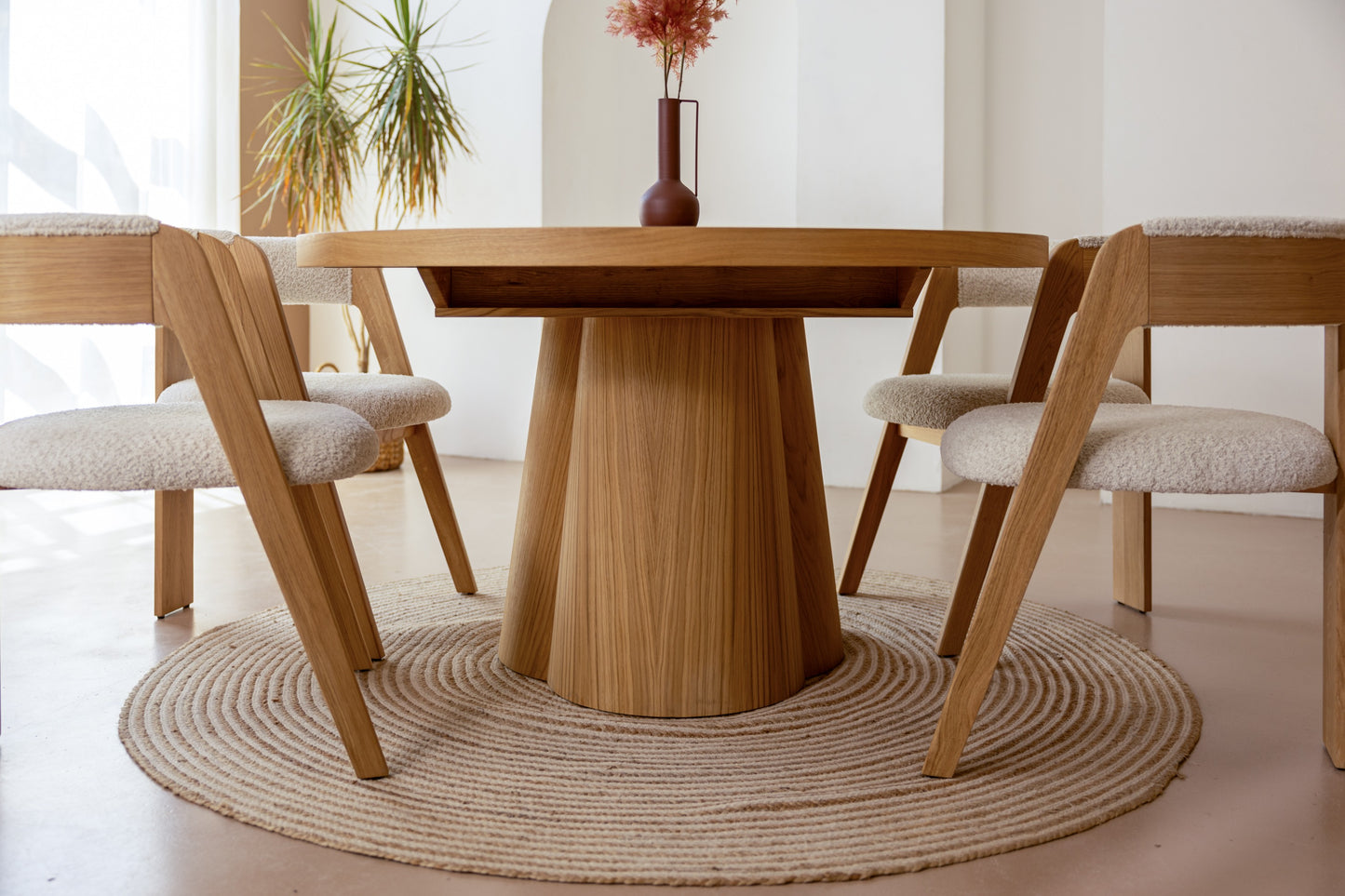 Modrest Cloud Modern Natural Oak Extendable Dining Table