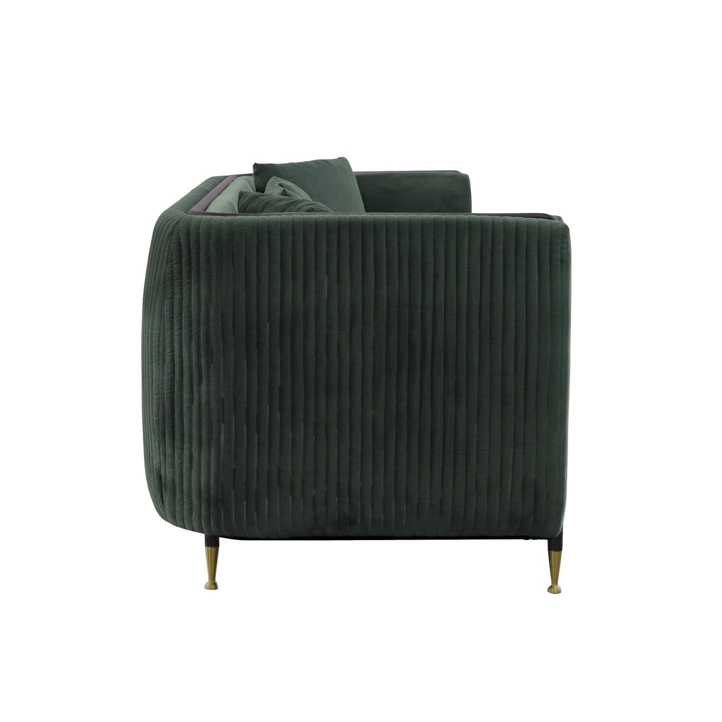 Divani Casa Oswego Modern Dark Green Jade Sofa