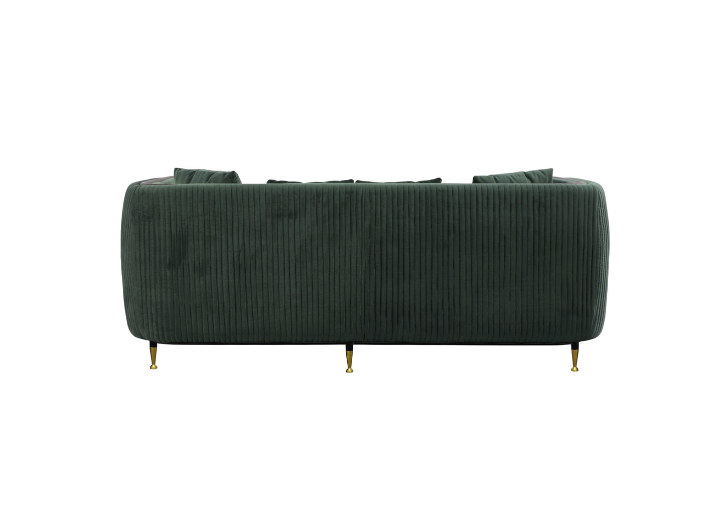 Divani Casa Oswego Modern Dark Green Jade Sofa