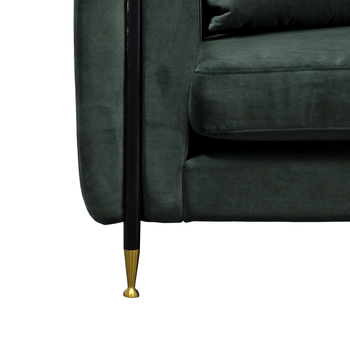 Divani Casa Oswego Modern Dark Green Jade Sofa