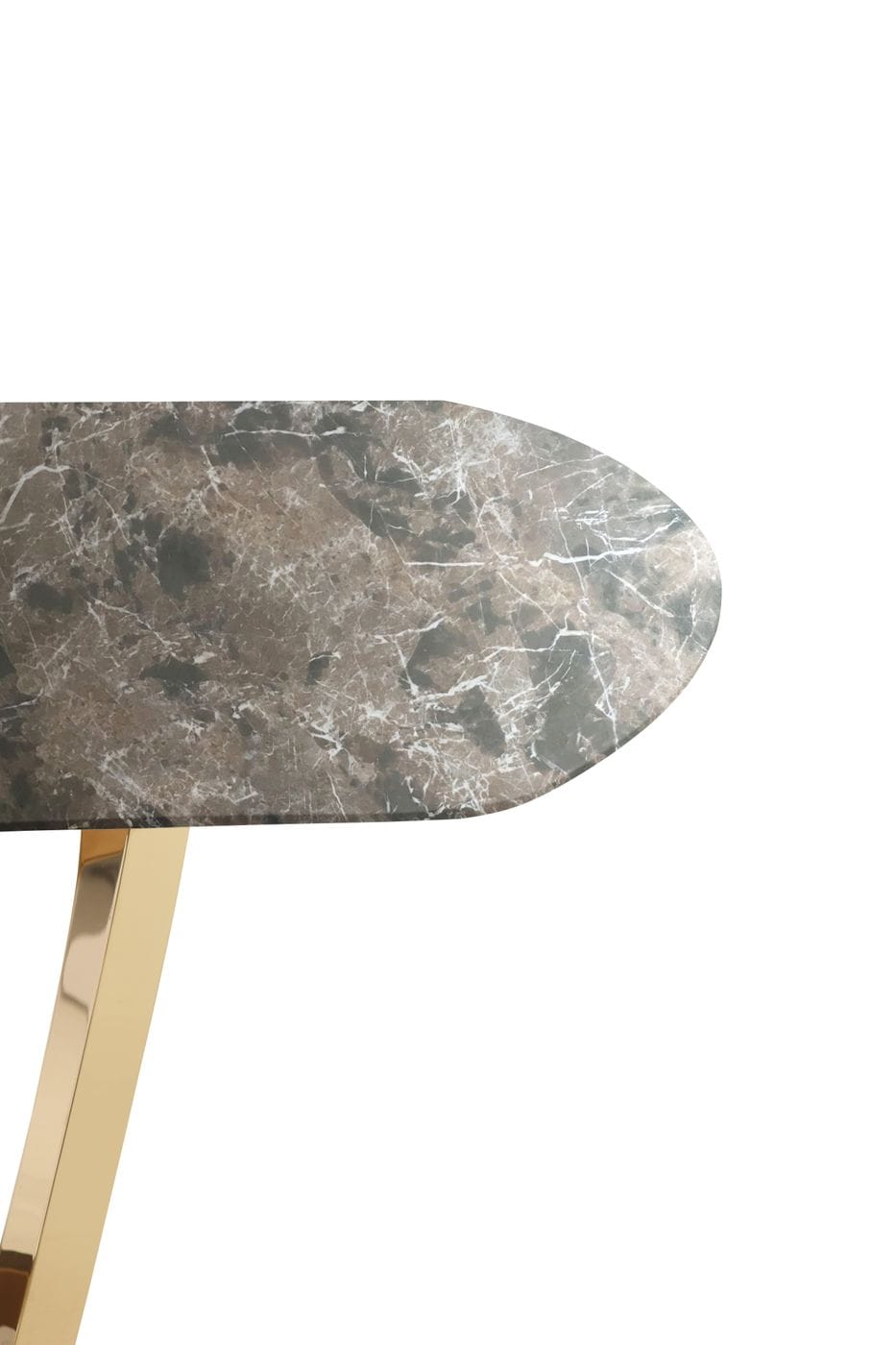 Modrest Colton Modern Brown and Gold Dining Table