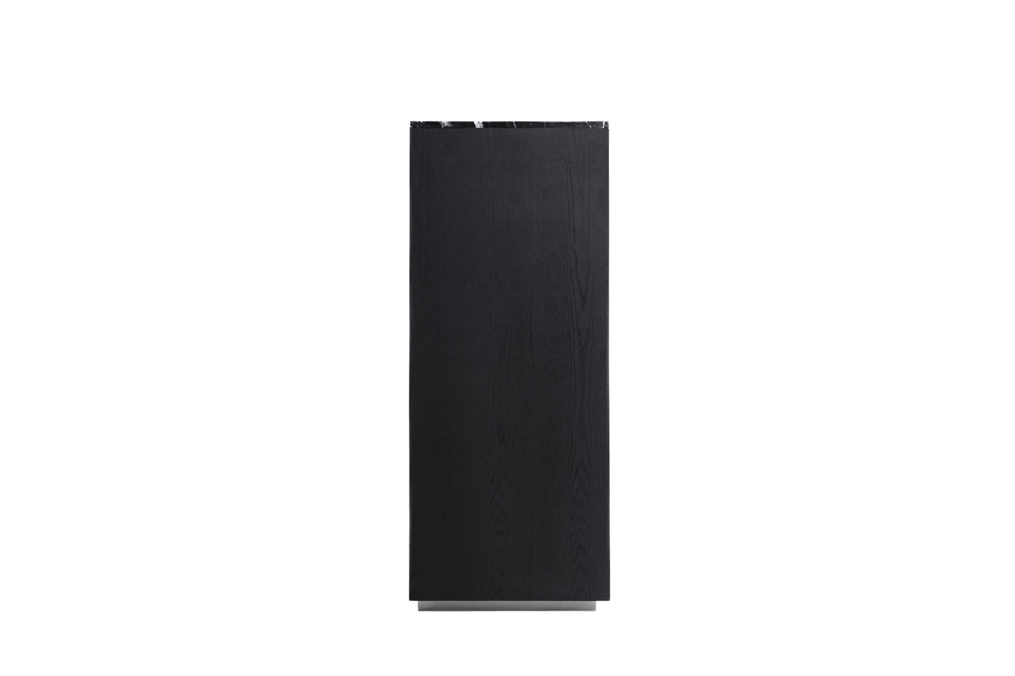 Modrest Concord Modern Black Marble Black Ash Aluminum Chest