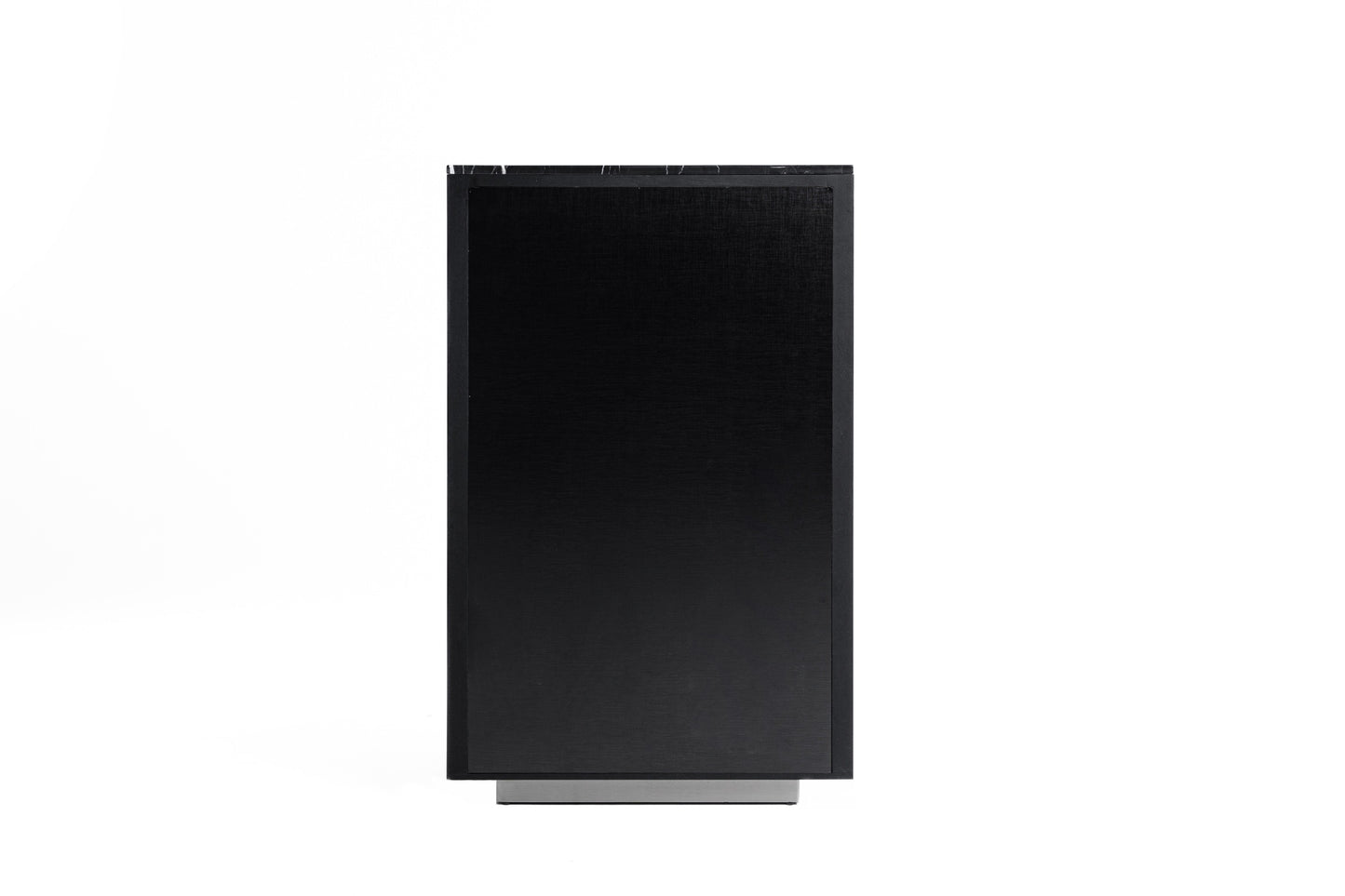 Modrest Concord Modern Black Marble Black Ash Aluminum Chest
