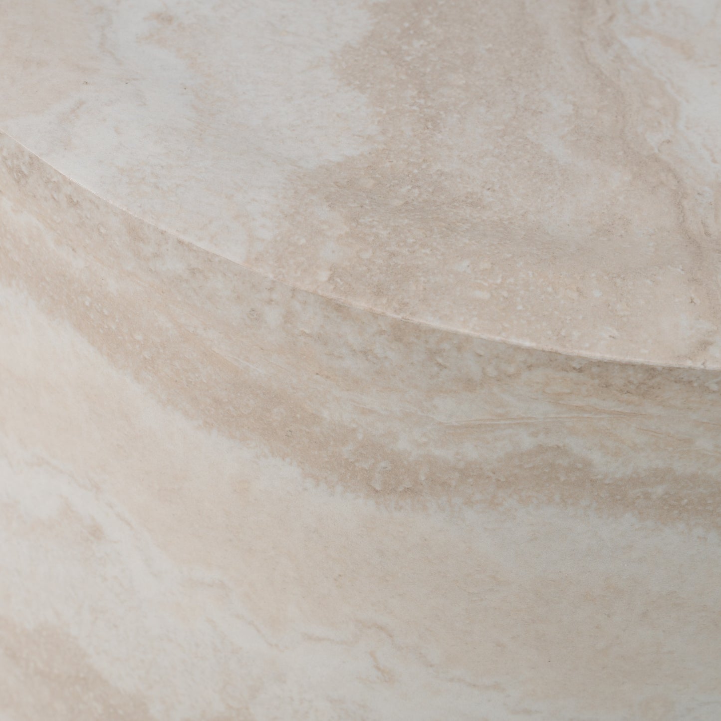 Modrest Cozad Modern Faux Travertine Round End Table