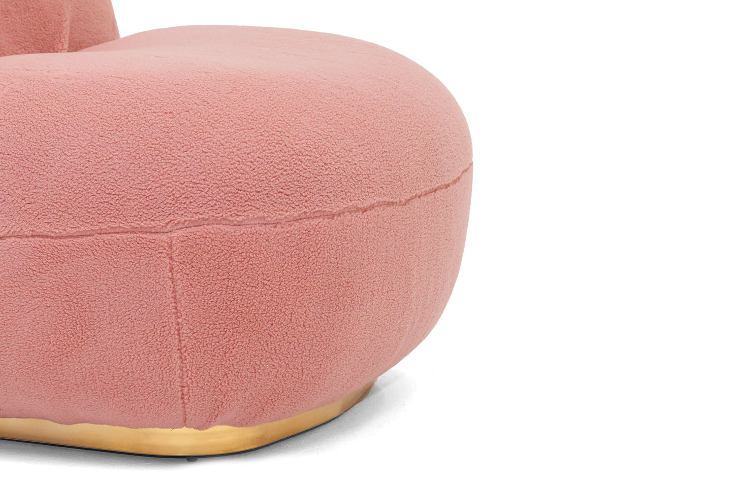 Modrest Crestone Modern Pink Sherpa Accent Chair