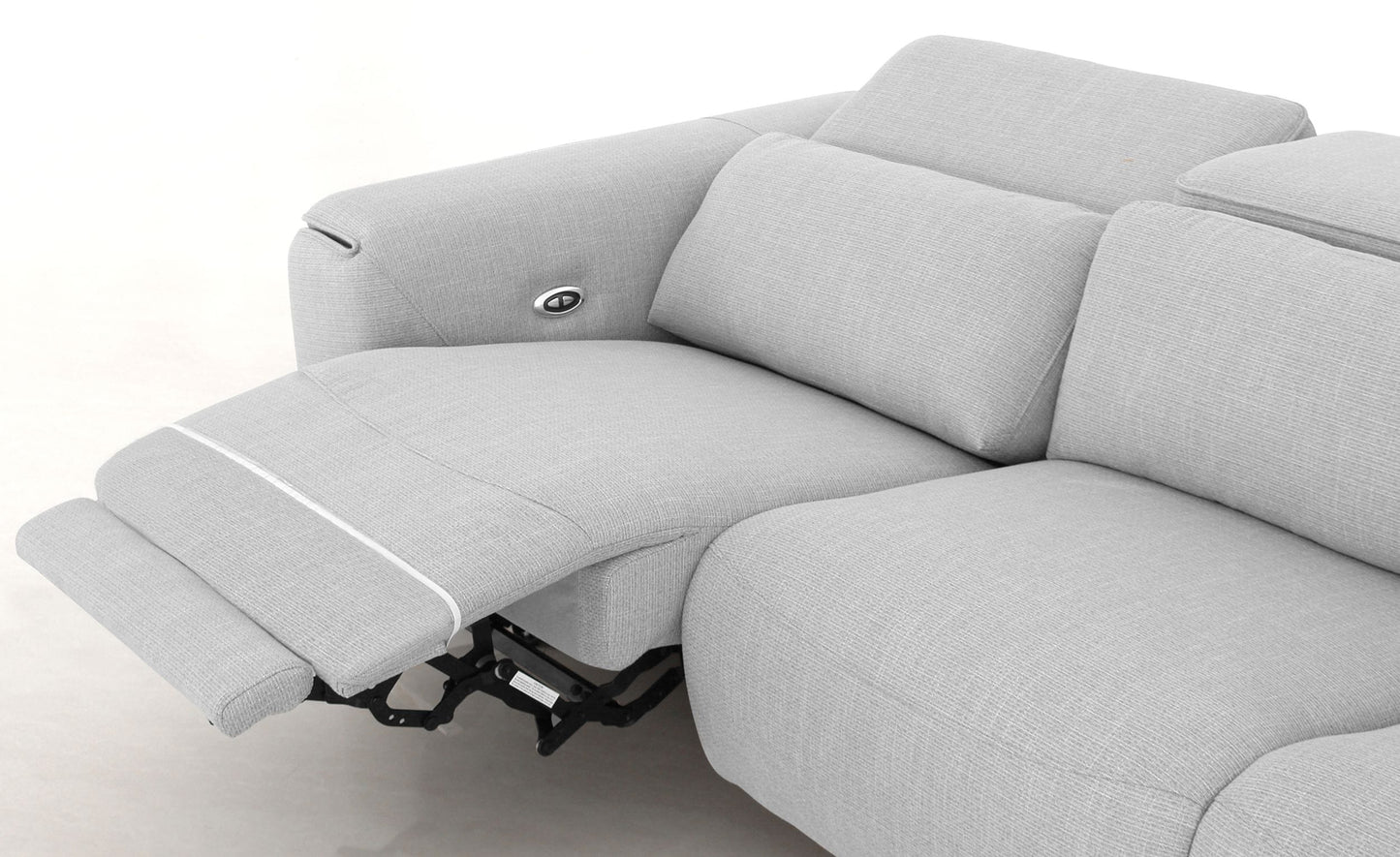 Divani Casa Cyprus Contemporary Grey Fabric Loveseat w/ Electric Recliners