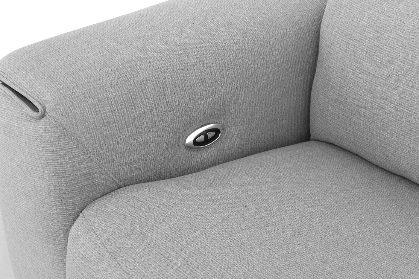 Divani Casa Cyprus Contemporary Grey Fabric Loveseat w/ Electric Recliners