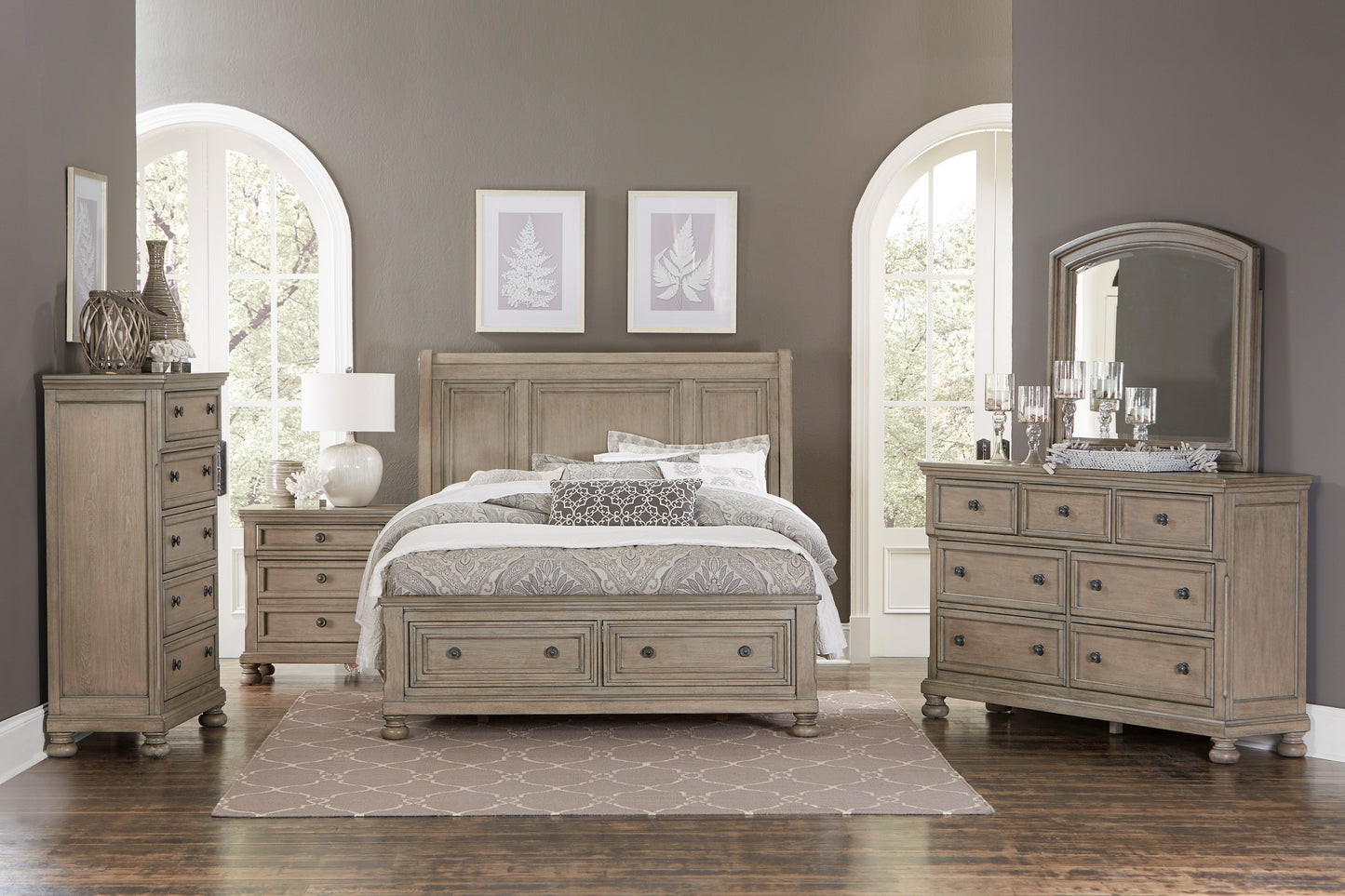 Homelegance Chest Bethel Gray Finish Elegant Design with Antique Pewter Knobs 2259GY-9