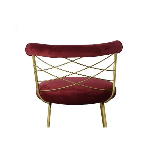 Modrest Dakin Modern Glam Red and Gold Barstool