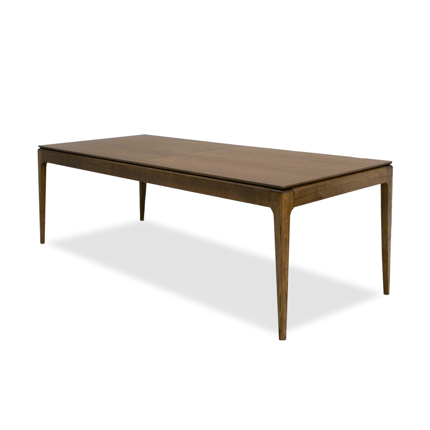 Modrest Dallas Mid-Century Modern Brown Oak Extendable Dining Table