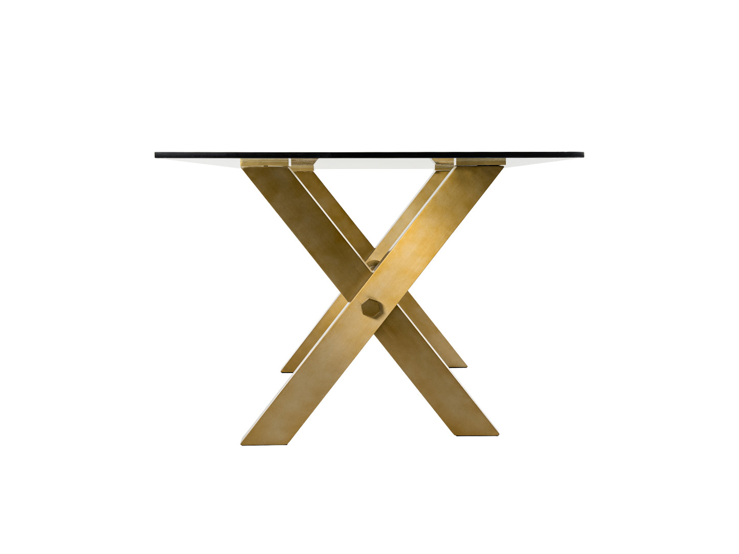 Modrest Dandy Modern Golden and 15mm Glass Dining Table
