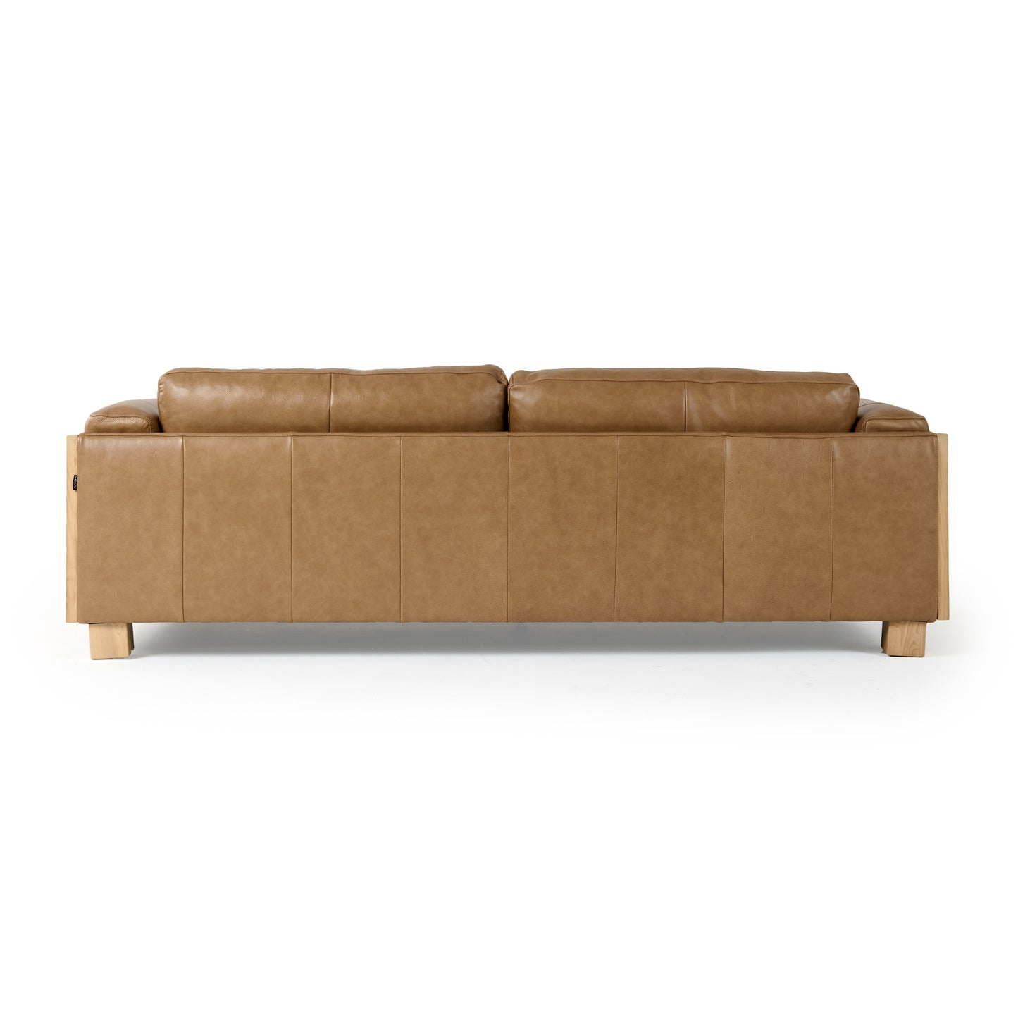 Divani Casa Danson Modern Tan Leather Wicker Sofa