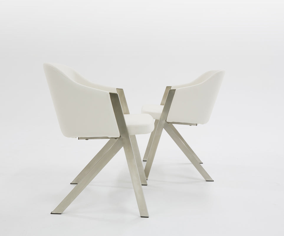 Modrest Darcy Modern White Leatherette Dining Chair