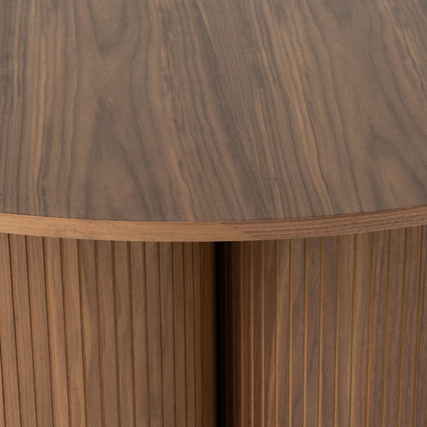 Modrest Depew Mid-Century Modern Walnut Round Dining Table