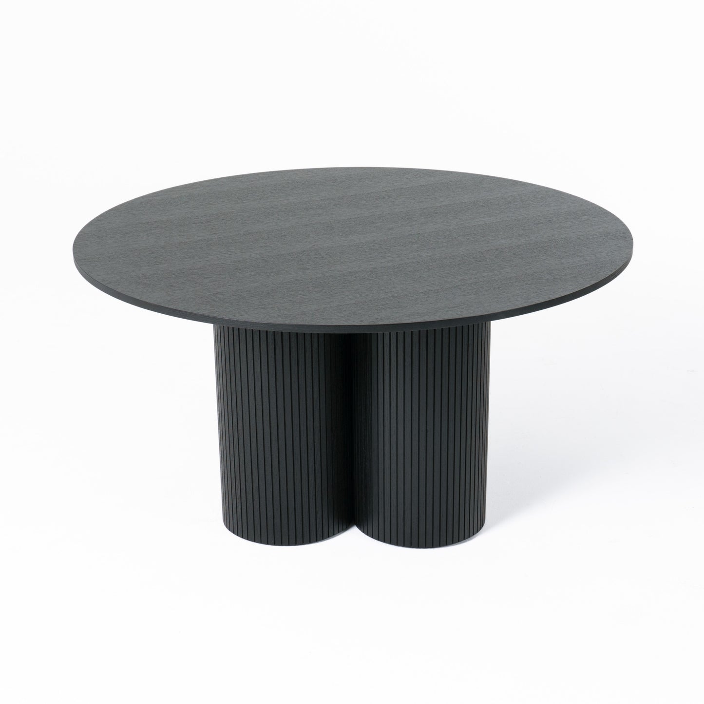 Modrest Depew Mid-Century Modern Black Oak Round Dining Table