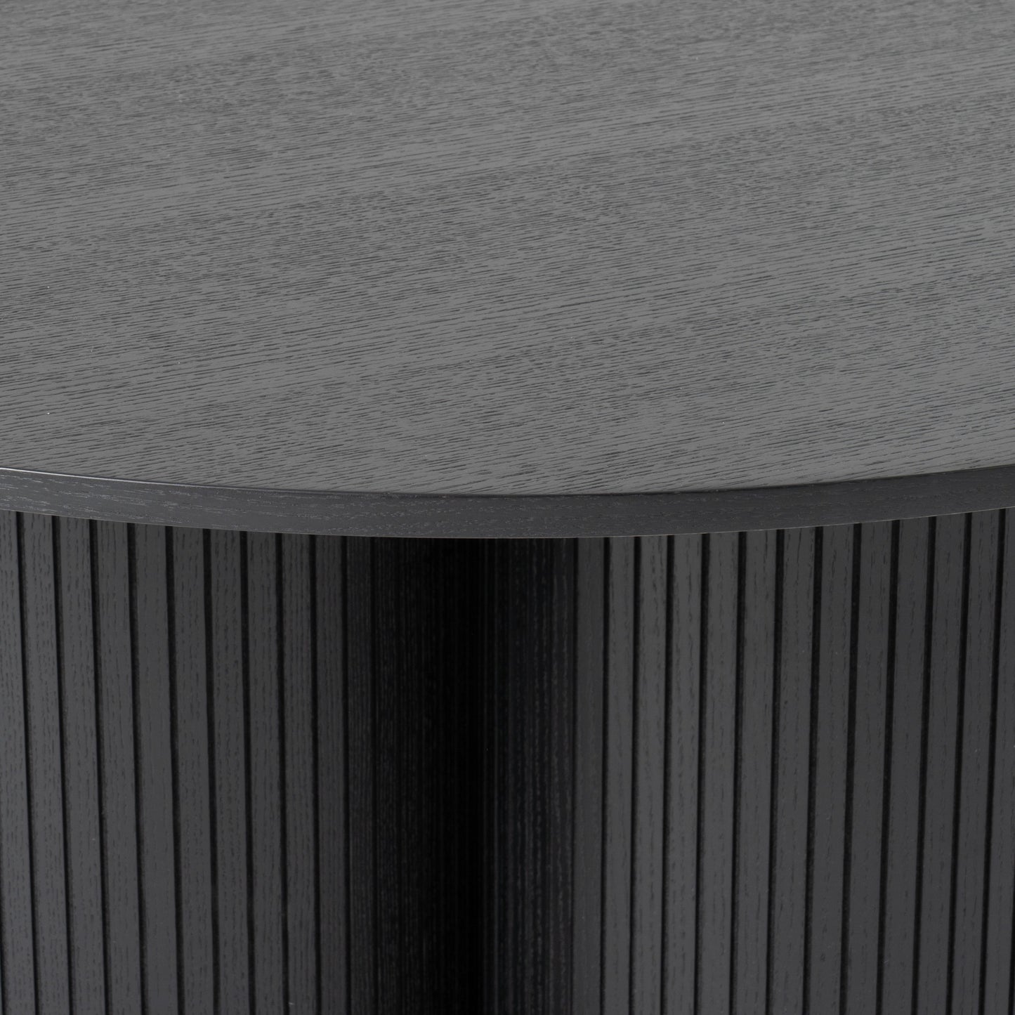 Modrest Depew Mid-Century Modern Black Oak Round Dining Table