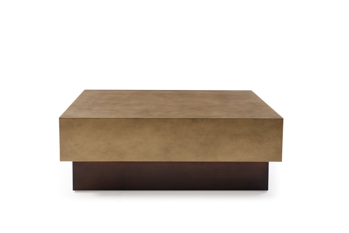 Modrest Derek Modern Metal and Antique Copper Coffee Table