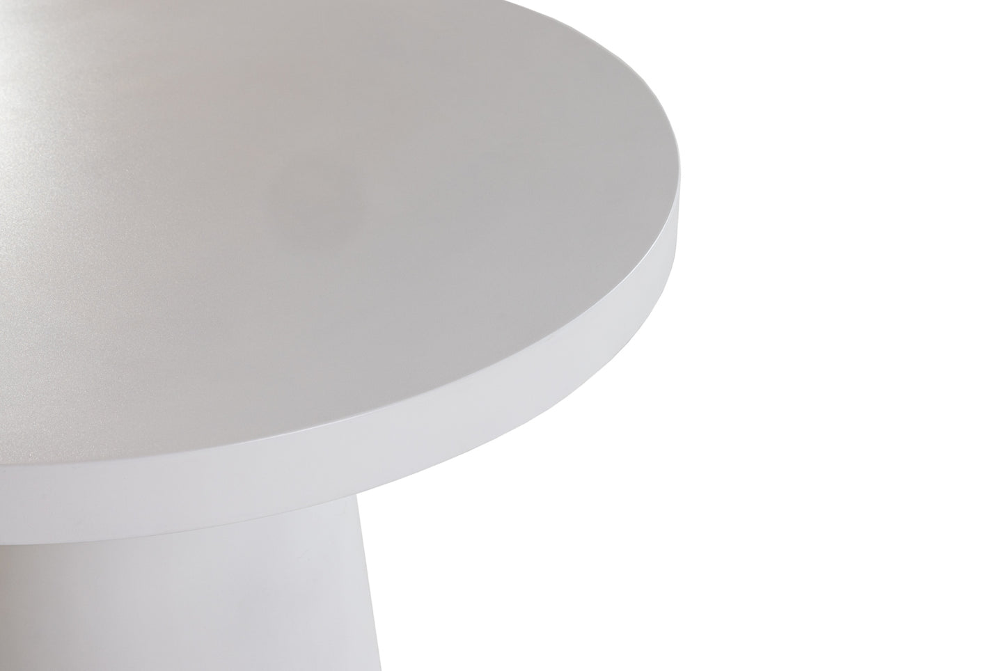 Modrest Desoto Modern White Concrete Round Dining Table
