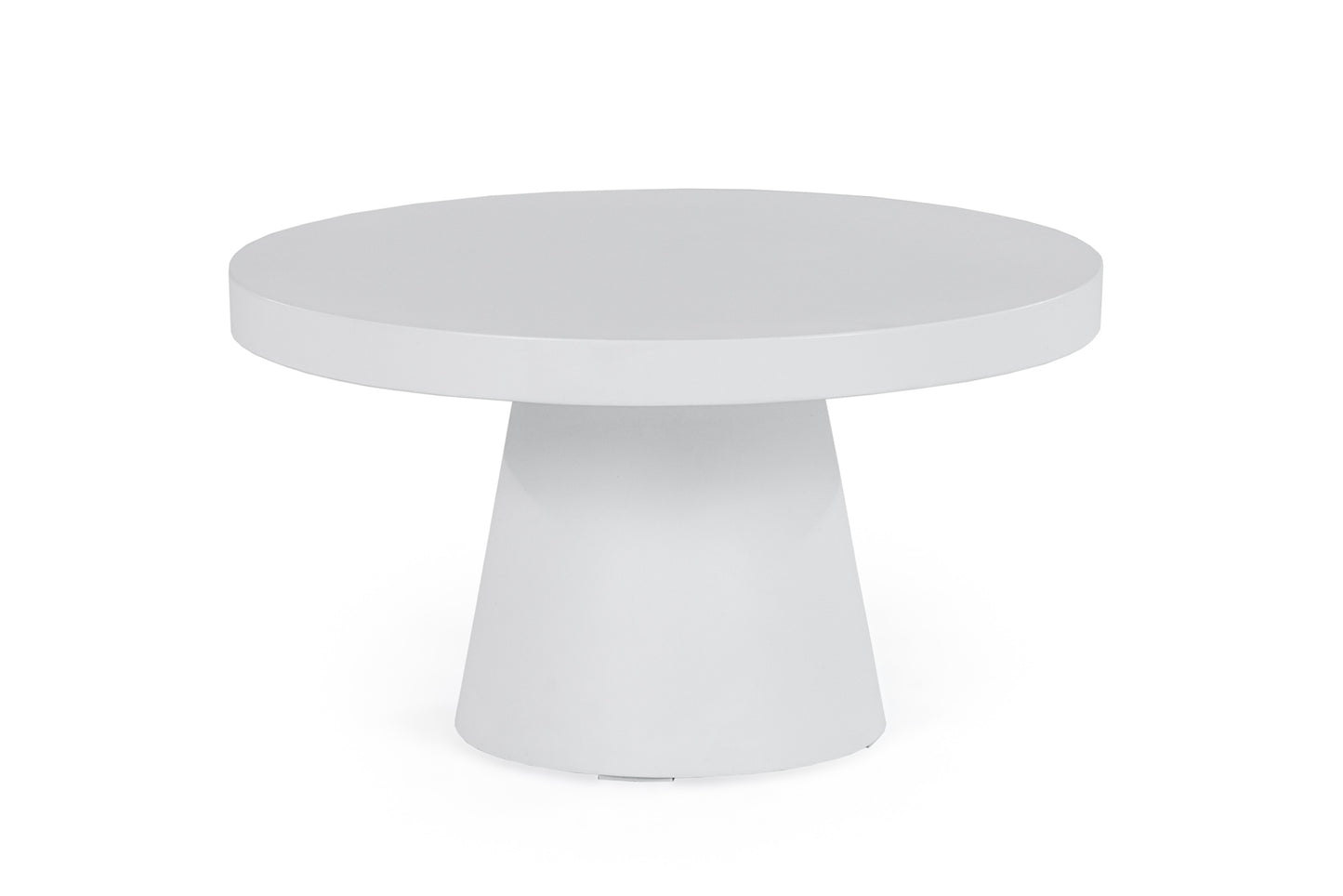 Modrest Desoto Modern White Concrete Round Coffee Table