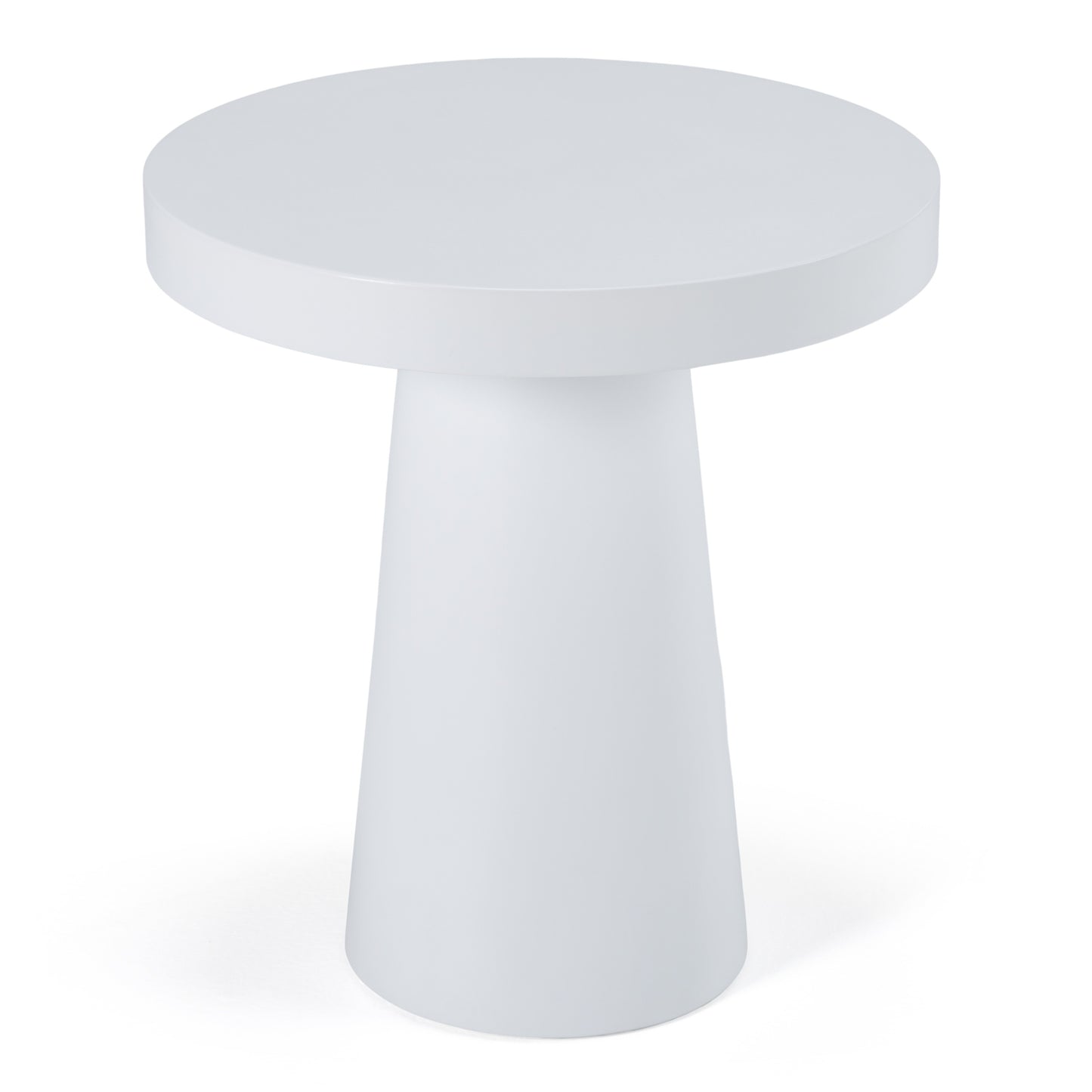 Modrest Desoto Modern White Concrete Round End Table