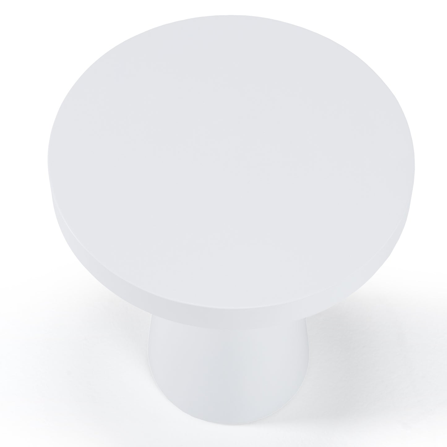 Modrest Desoto Modern White Concrete Round End Table