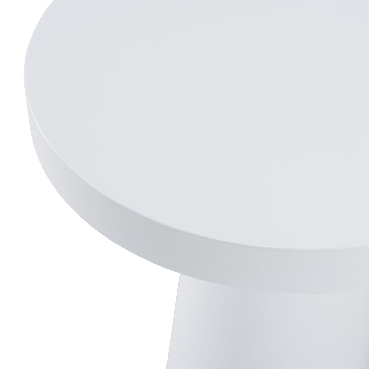 Modrest Desoto Modern White Concrete Round End Table