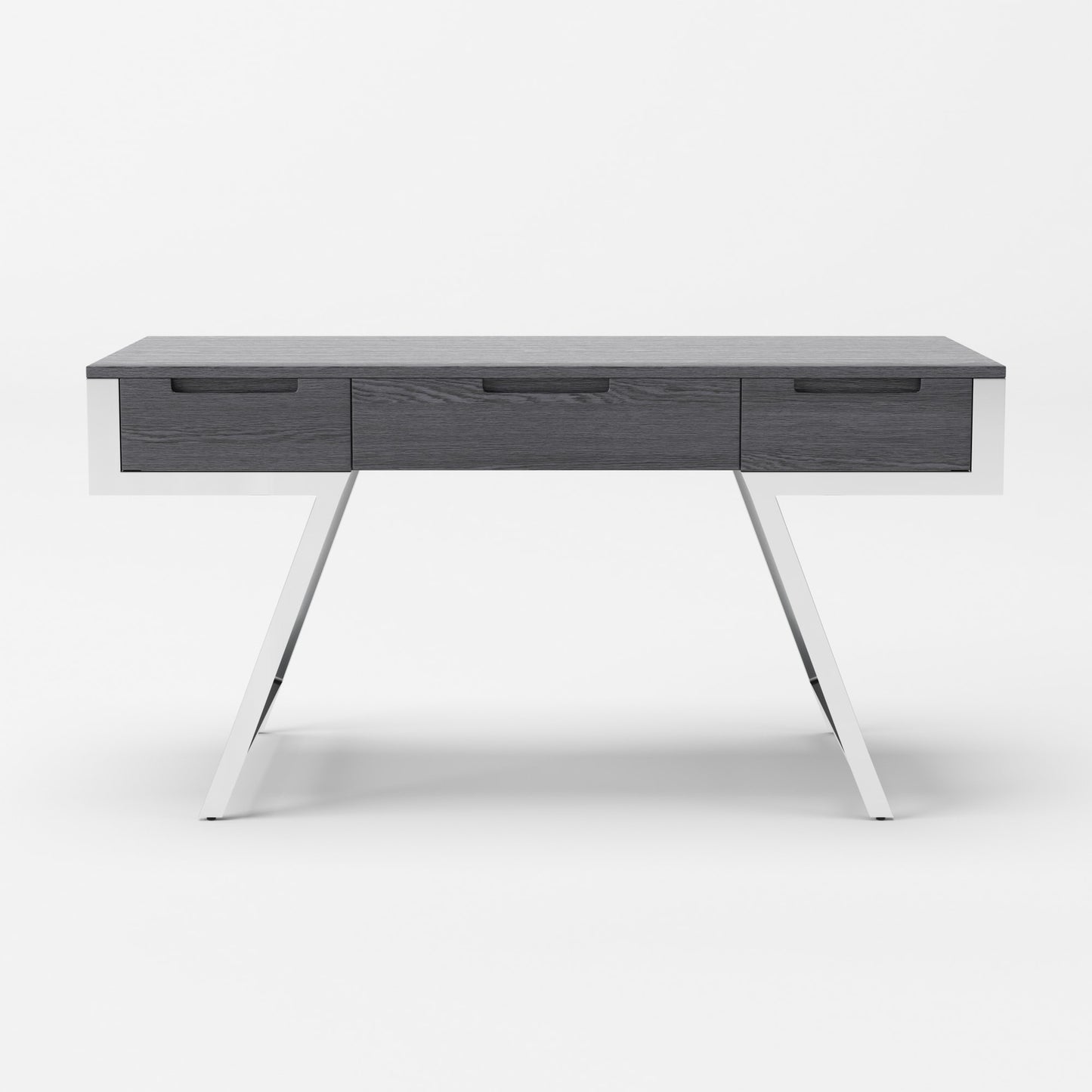 Modrest Dessart Modern Elm Grey Office Desk