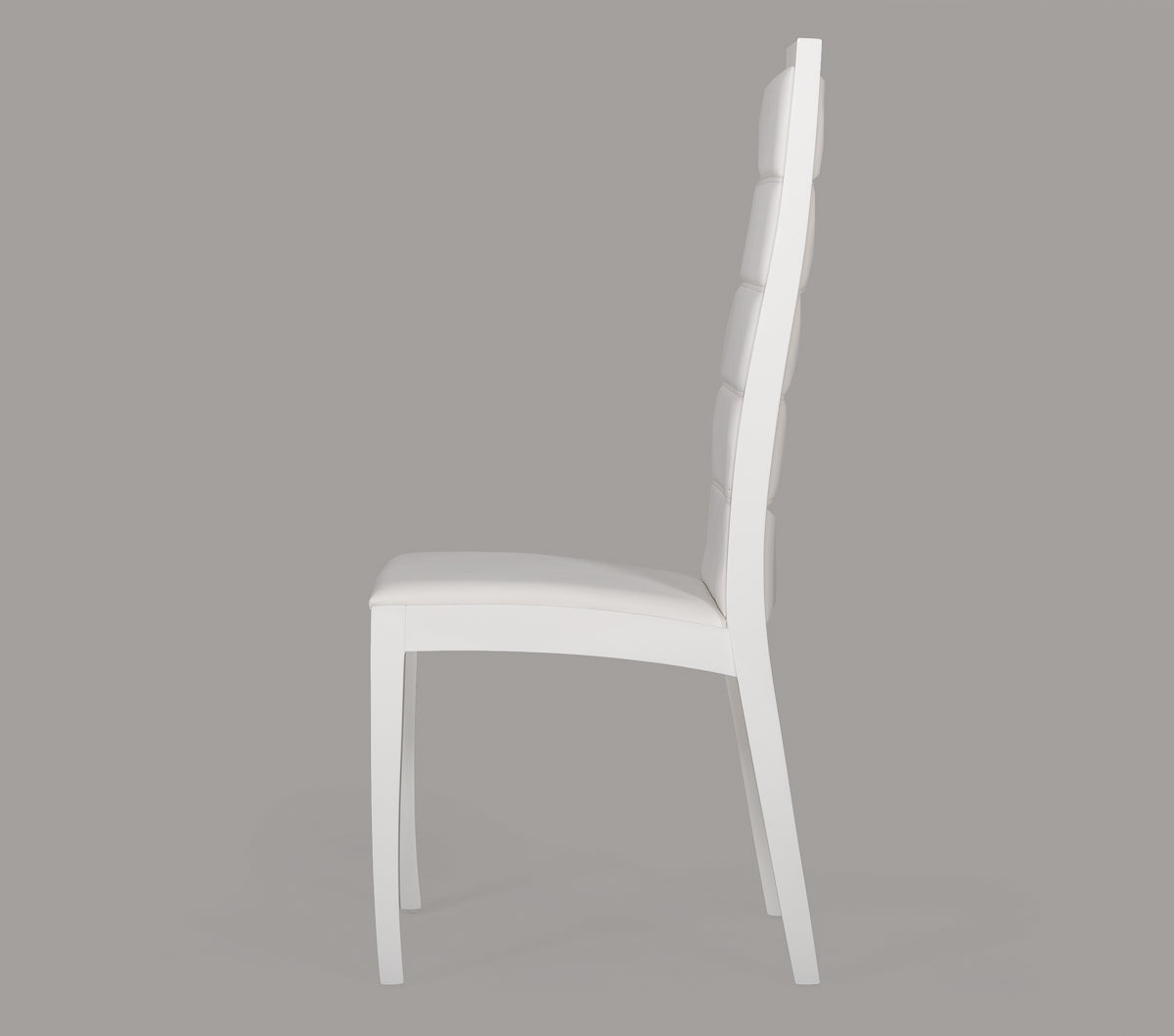 Donna Contemporary White Leatherette Dining Chair