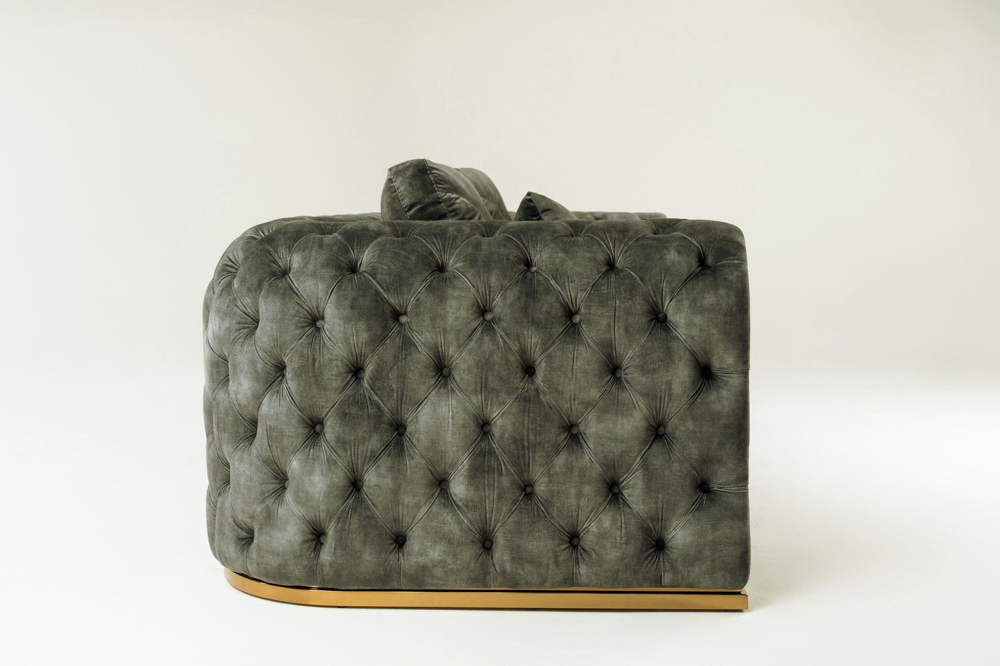 Divani Casa Dosie Transitional Grey Velvet Sofa