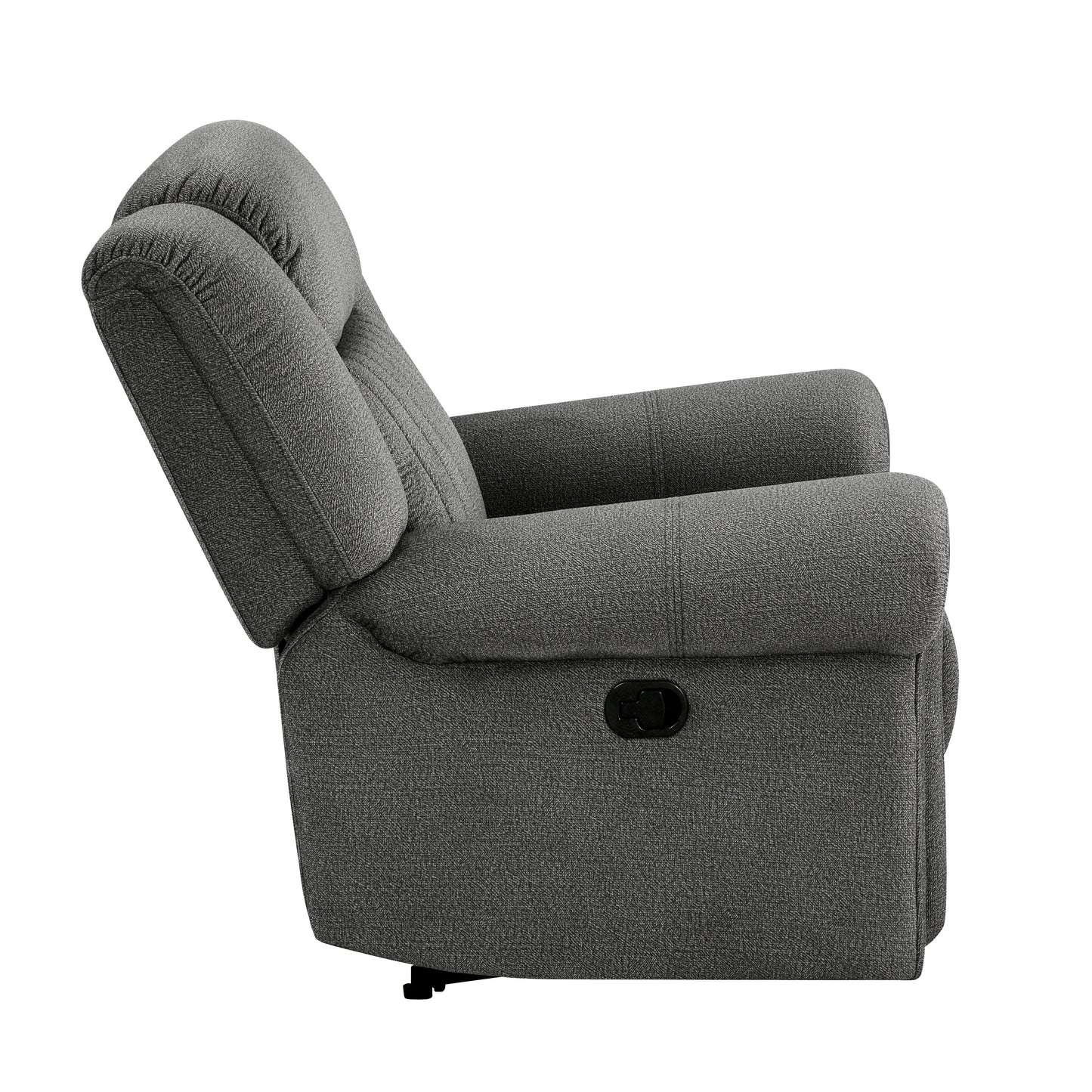 Homelegance Brennen Reclining Chair in Charcoal Textured Microfiber 9204CC-1