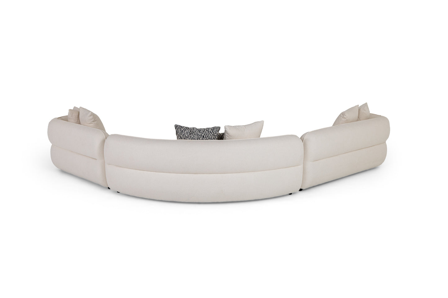 Divani Casa Drayton Modern Off-White Fabric Sectional Sofa