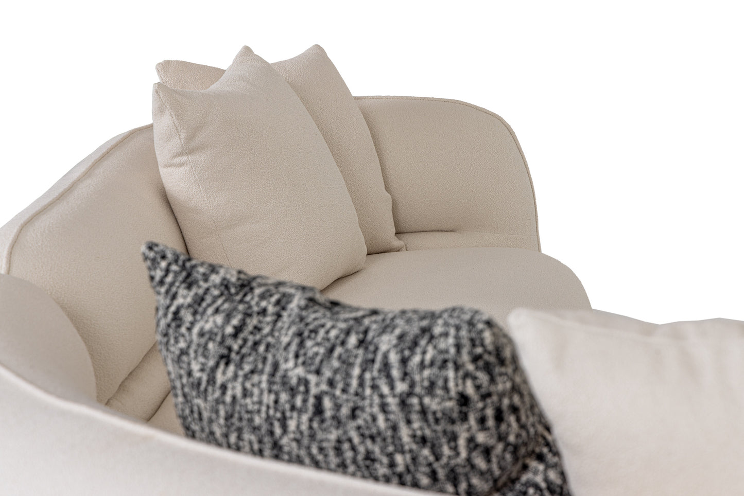 Divani Casa Drayton Modern Off-White Fabric Sectional Sofa