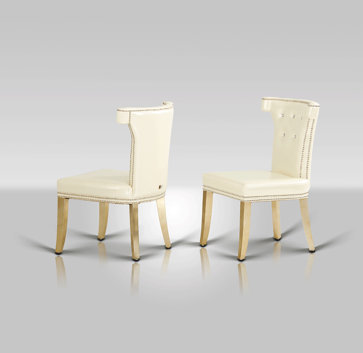 Beatrice White Leather Dining Chair