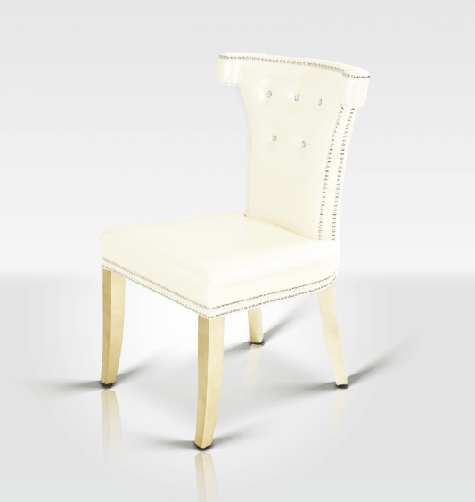 Beatrice White Leather Dining Chair