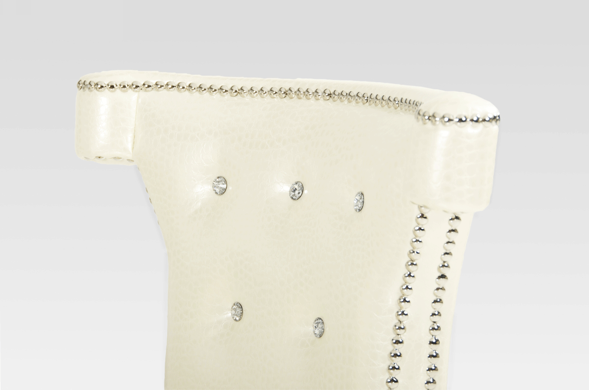 Beatrice White Leather Dining Chair