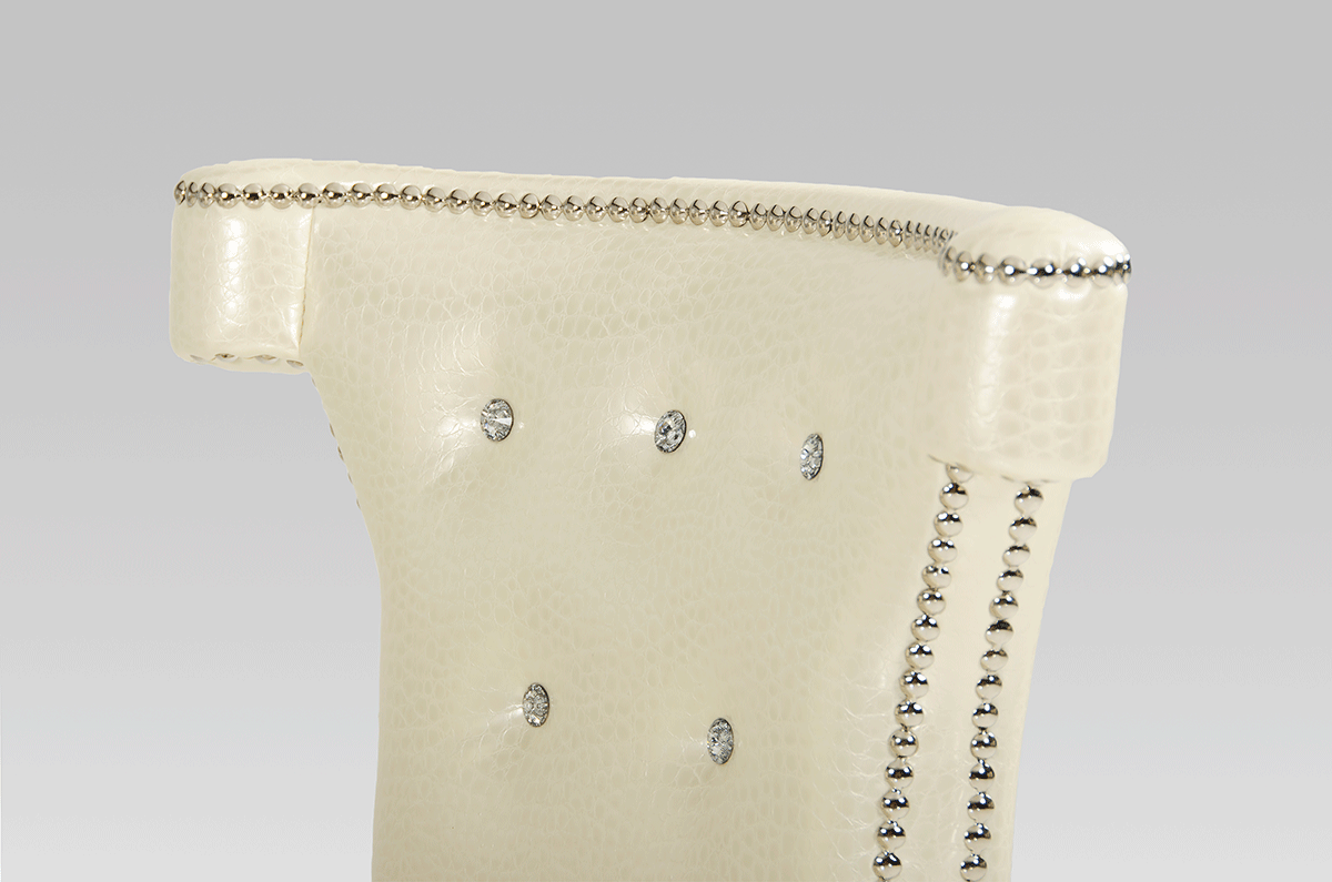 Beatrice White Leather Dining Chair