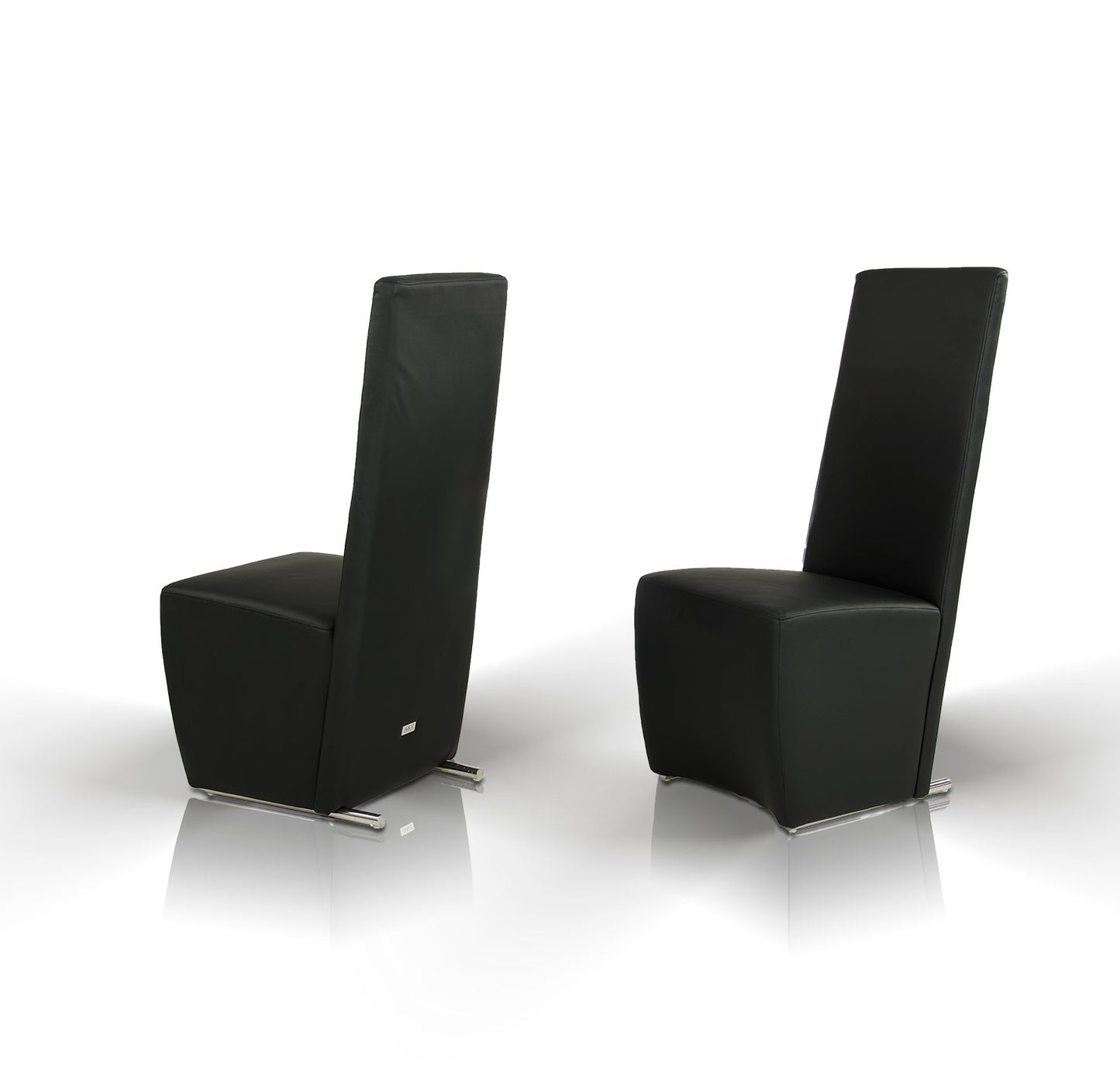 Maud Modern Black Leatherette Dining Chair