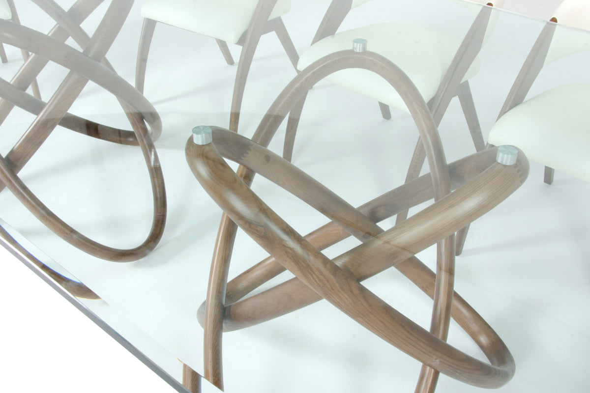 Modrest Mason and Lucas Modern Walnut Dining Set