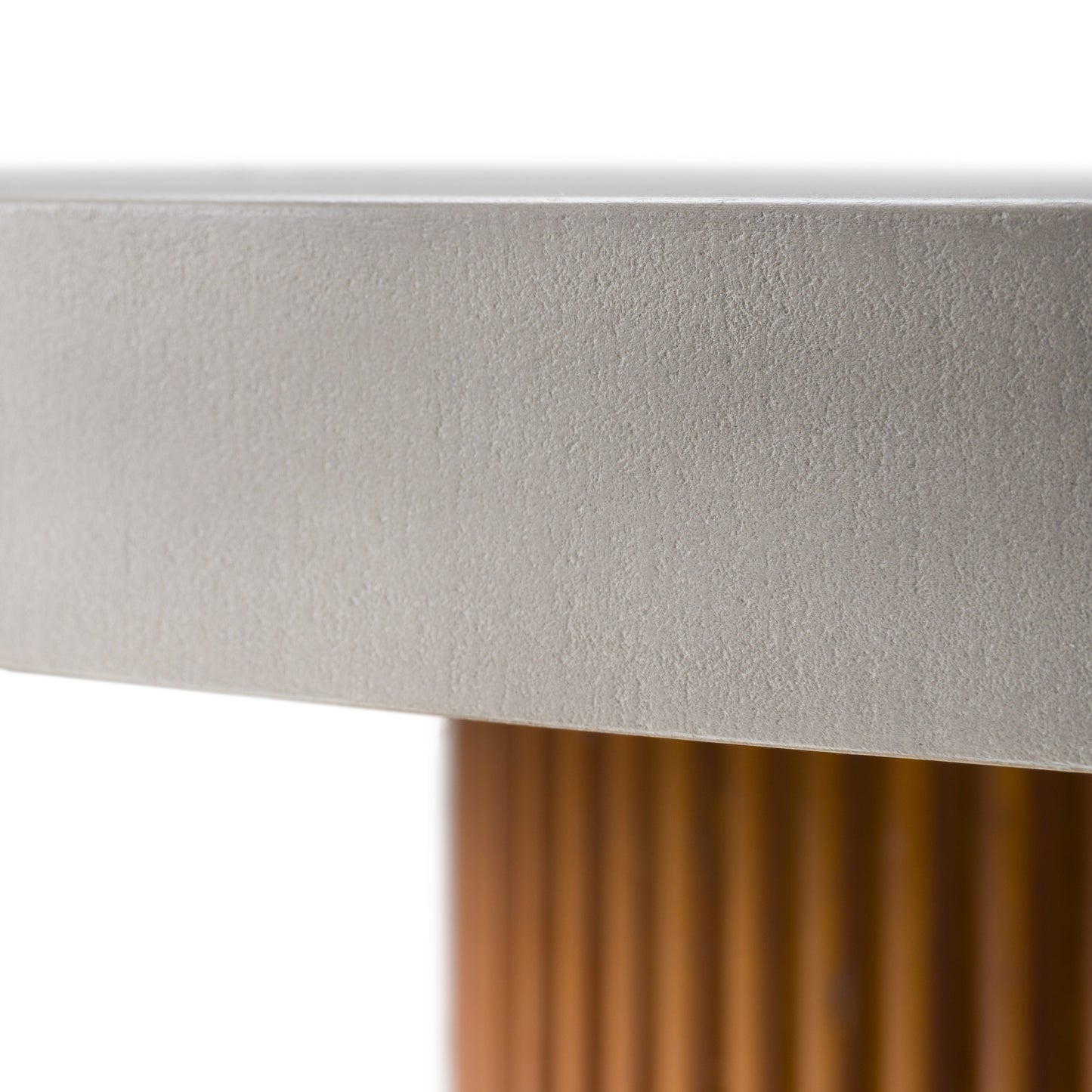 Modrest Duncan Modern Faux Concrete Walnut Round Dining Table