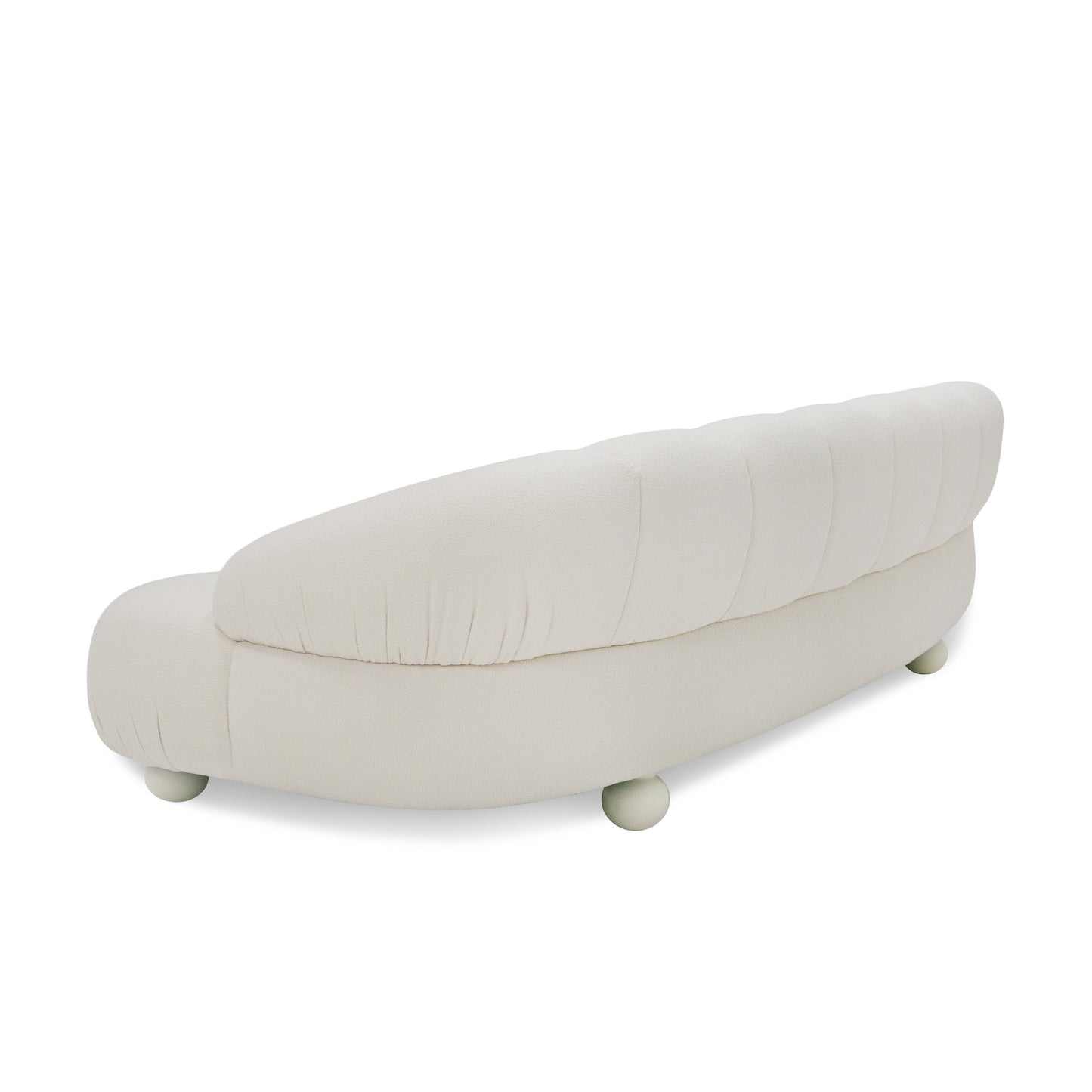 Divani Casa Duran Contemporary White Fabric 4-Seater Sofa