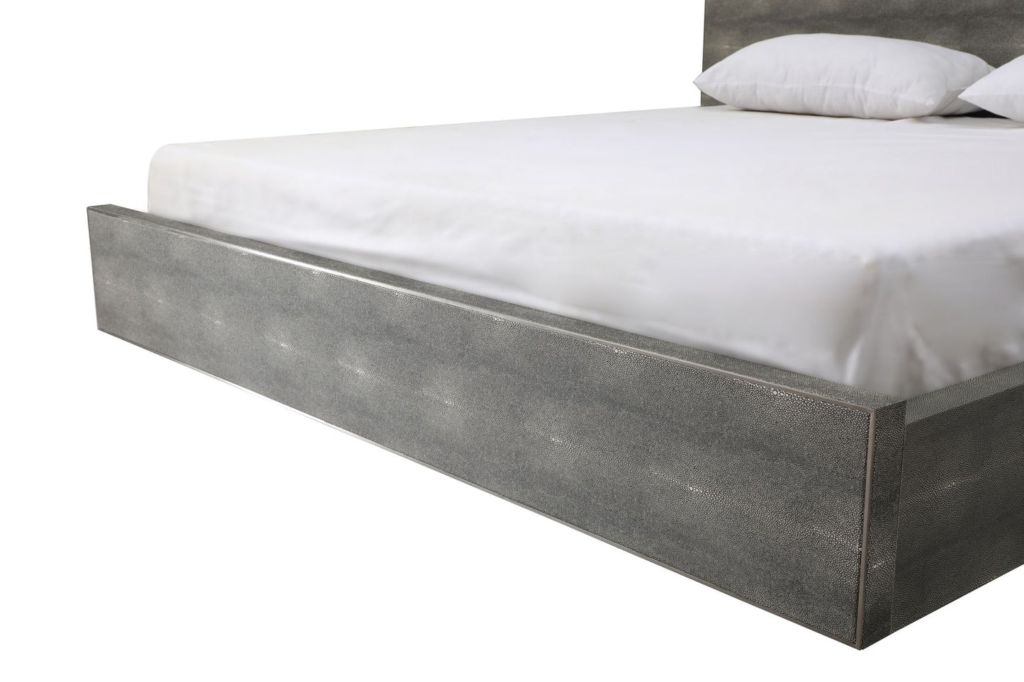 Modrest Dynasty East King Modern Shagreen Bedroom Set 3 Drawer