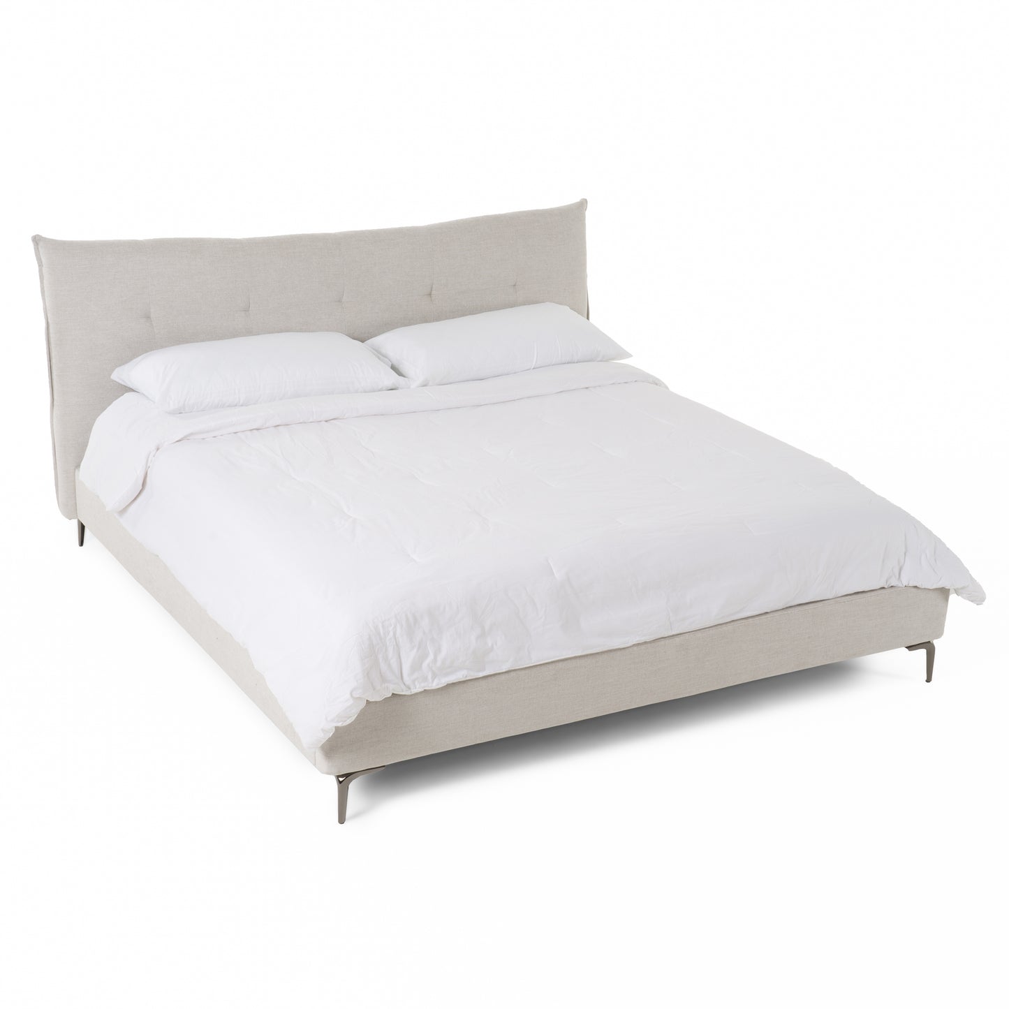 Modrest Dysart Modern Grey Fabric Bed