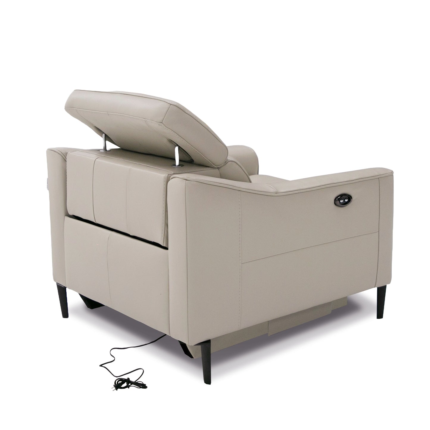 Divani Casa Eden Modern Grey Leather Armchair