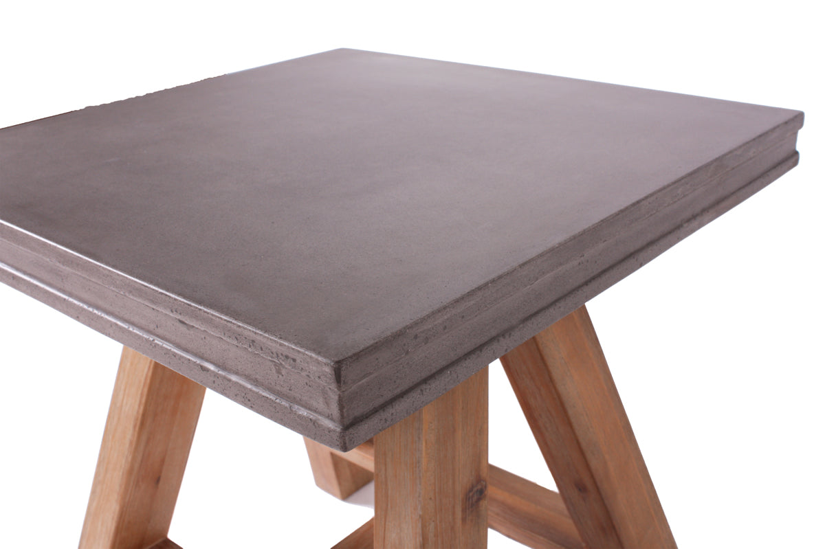 Modrest Civic Modern Concrete and Acacia End Table