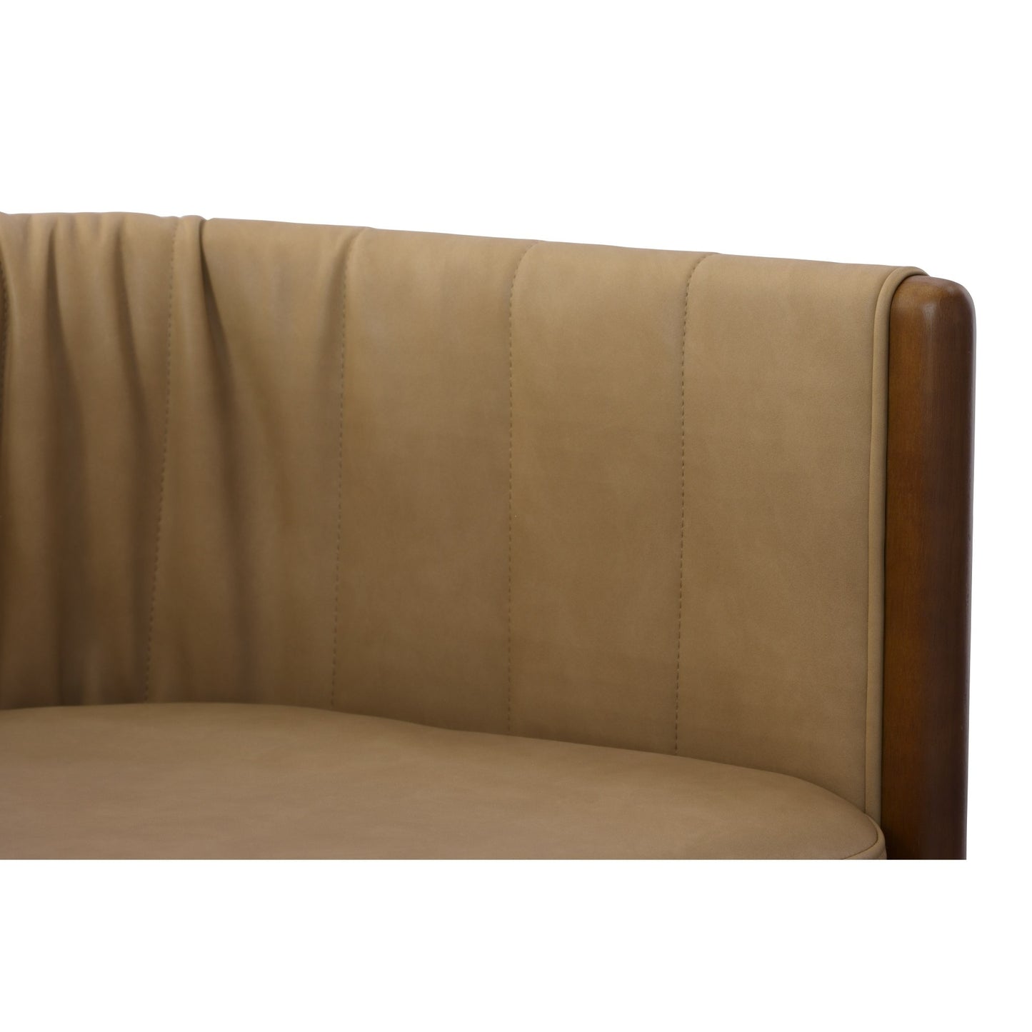 Modrest Elati Tan Vegan Leather Dining Chair